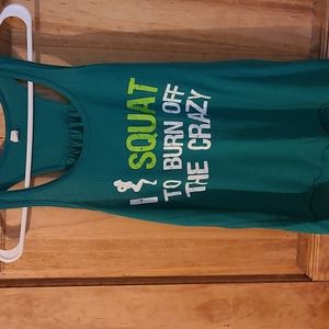 Bella workout top small green